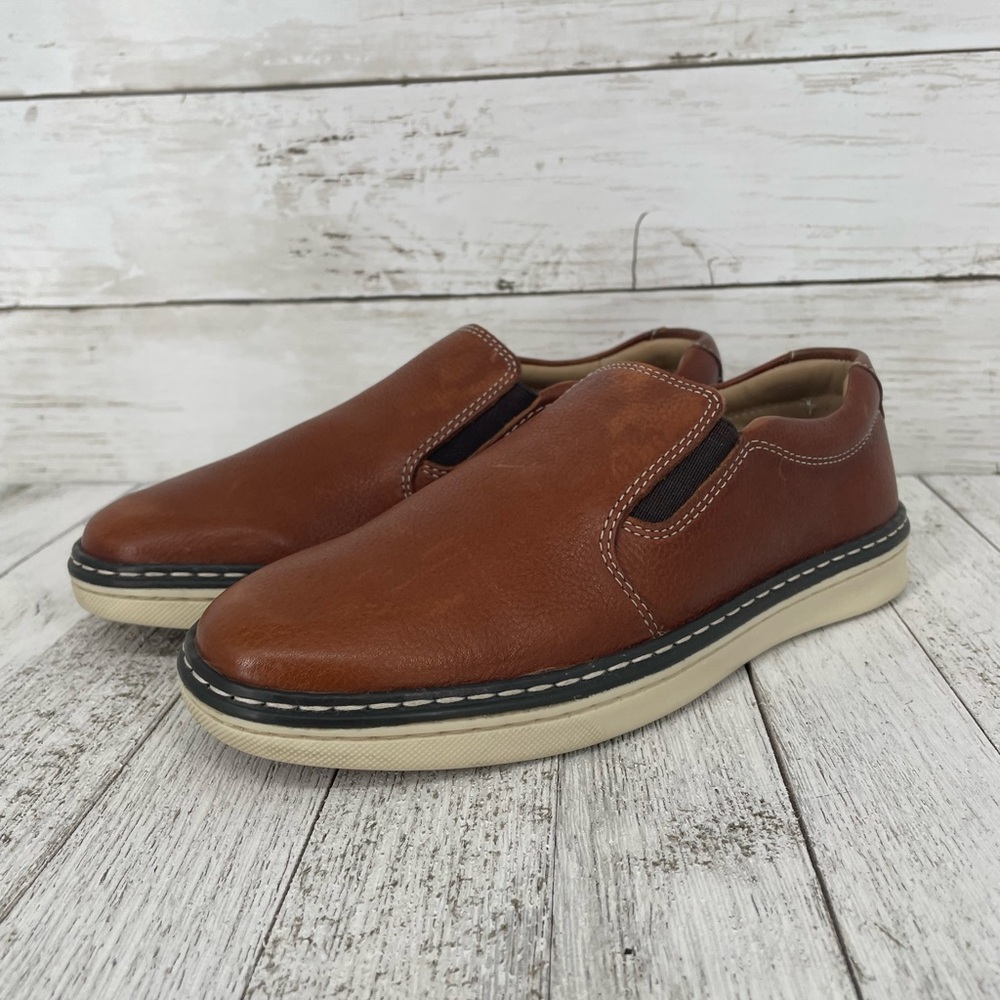 Johnston & Murphy McGuffey Slip On Kids Leather‎ Loafer Size 2M Boys